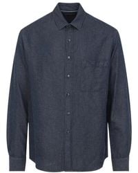 Canali - Denim Shirts - Lyst