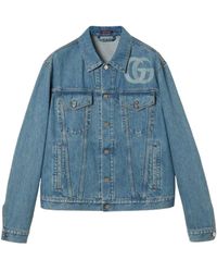 Gucci - Mid Wash Denim Trucker Jacket - Lyst