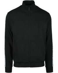Bikkembergs - Hoodies & Sweatvesten ,Zwart ,Katoen Katoen Polyester Sweatshirt Model - Lyst