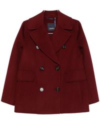 Max Mara - Jassen ,Rood ,Wol Giaccone - Lyst