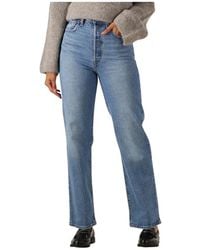 Levi's - Jeans ,Blauw ,Katoen Ribcage Full Length Jeans - Lyst