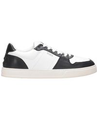 Tod's - Weiße ledersneakers mit logo - Lyst