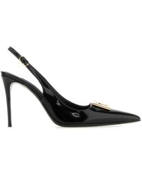 Dolce & Gabbana - Elegantes zapatos de tacón de cuero negro - Lyst