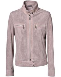 Baldinini - Jacket in taupe suede - Lyst