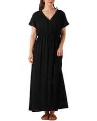 Modström - Kleedjes ,Zwart ,Veelzijdige Zwarte Midi Jurk Voor Vrouwen - Lyst