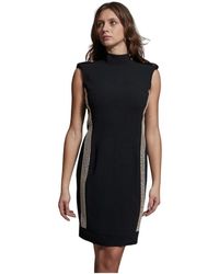 Pinko - Stretch crepe kleid - Lyst