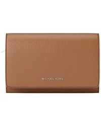 Michael Kors - Accessoires ,Bruin ,Leer Jet Set Portemonnee - Lyst