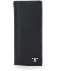 Tod's - Accessoires ,Zwart ,Leer P.F. Verticale Wallet - Lyst