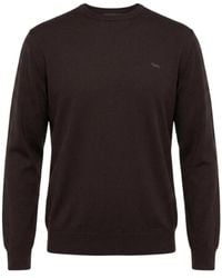 Harmont & Blaine - Truien & Vesten ,Bruin ,Wol Trui Met Ronde Hals - Lyst