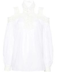 Ermanno Scervino - Camicia bianca in cotone ricamata - Lyst