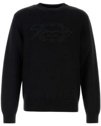 Givenchy - Truien & Vesten ,Zwart ,Trui Met Ronde Hals En Geborduurd Logo - Lyst