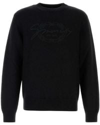 Givenchy - Truien & Vesten ,Zwart ,Trui Met Ronde Hals En Geborduurd Logo - Lyst
