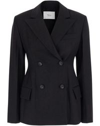 Tela - Jassen ,Zwart ,Wol Florence Double-Breasted Jacket - Lyst