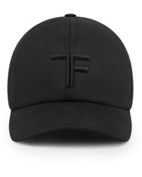 Tom Ford - Accessoires ,Zwart ,Katoen Canvas Cap - Lyst