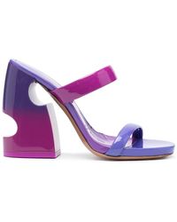 Off-White c/o Virgil Abloh - Slides in pelle verniciata viola - Lyst