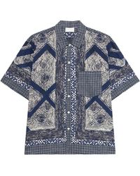 Pierre Louis Mascia - Shirt Met Geometrisch Patroon En Korte Mouwen - Lyst