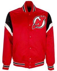 Mitchell & Ness - Jassen ,Rood ,Polyester Nhl Zwaargewicht Bomberjack Devils Viering - Lyst