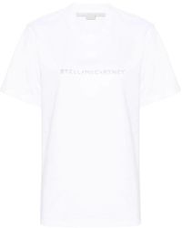 Stella McCartney - Weiße t-shirts und polos mit logo-print - Lyst