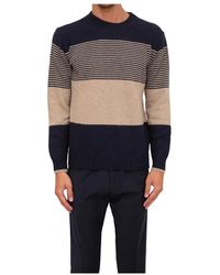 Liu Jo - Truien & Vesten ,Veelkleurig ,Wol Maglia Giro Multirighe Multiblock - Lyst
