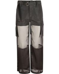 Sacai - Trousers > straight trousers - Lyst