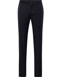 Incotex - Broeken ,Blauw ,Wol Verstelbare Blauwe Wollen Broek Met Trekkoord - Lyst
