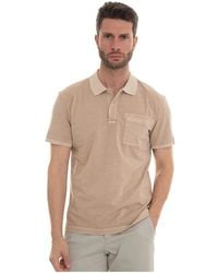 Fay - Tops ,Katoen Stone Washed Polo Shirt Met Zak - Lyst