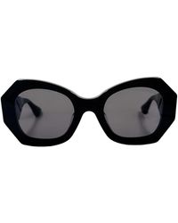 Dita Eyewear - Accessoires ,Zwart ,Angular Acetate Zonnebril - Lyst