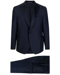 Canali - Kostuums ,Blauw ,Wol Single Breasted Wool Dinner Suit - Lyst