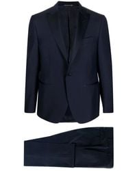 Canali - Kostuums ,Blauw ,Wol Single Breasted Wool Dinner Suit - Lyst