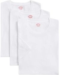 Brooks Brothers - Magliette bianche in cotone supima crewneck 3 pezzi - Lyst