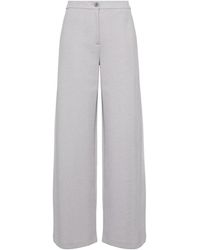 Emporio Armani - Pantalones grises claro con chevron - Lyst