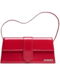 Jacquemus - Rote Lederhandtasche Mit Griff Und Riemen - Lyst