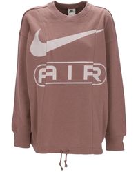 Nike - Fitness ,Paars ,Katoen Lichte Crewneck Sweater Smokey Mauve - Lyst