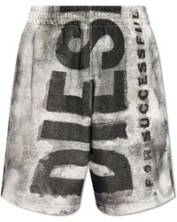 DIESEL - P-bisc shorts mit logo - Lyst