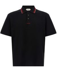 Versace - Geborduurd-Logo Katoenen Piqué Polo - Lyst