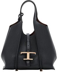 Tod's - Borsa tote con logo-plaque senza tempo - Lyst