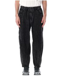 and wander - Jeans ,Zwart ,Katoen Jeans Met Elastische Tailleband - Lyst