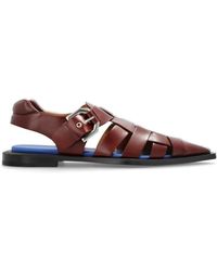 Lanvin - Leder-Sandalen Mit Spitzer Zehenpartie - Lyst