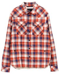 Moncler - Overhemden ,Rood ,Katoen Gelt Shirt Jacket - Lyst