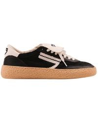 PURAAI - Kleurrijke Canvas Sneakers Met Leren Details - Lyst
