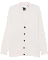Amaranto - Truien & Vesten ,Wit ,Katoen V-Hals Cardigan - Lyst