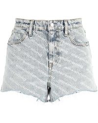 Alexander Wang - Jeansshorts Mit Hohem Bund - Lyst