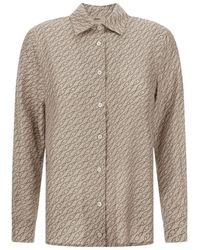 Herno - Seidenhemd Mit Iconic Print - Lyst