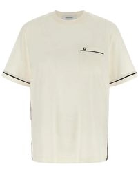 Ferragamo - Tops ,Katoen T-Shirt Van Jersey Van Katoen En Kasjmiergaren - Lyst