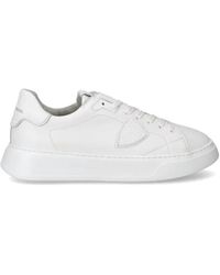 Philippe Model - Schoenen ,Wit ,Katoen Temple Low-Top Sneakers - Lyst