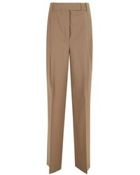 Rohe - Broeken ,Bruin ,Leer Mid Waist Tailored Broeken - Lyst