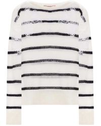 Twinset - Mohair-Mix Gestreepte Trui - Lyst