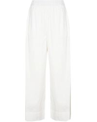 Max Mara - Pantalones blancos de algodón para la playa - Lyst