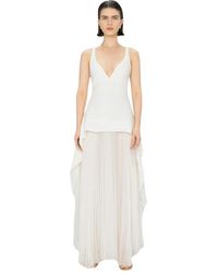 Jonathan Simkhai - Vestido Midi Elegante Con Escote En V, Mujer, Talla - Lyst