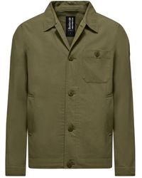 Bomboogie - Katoenen/Nylon Jas Met Knopen - Lyst